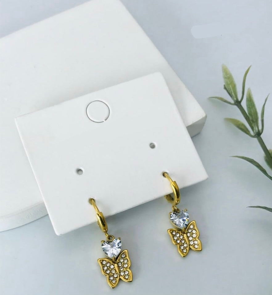 Celestial Wings Diamond Hoops